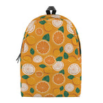 Cute Orange Fruit Pattern Print Backpack