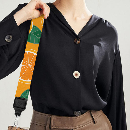 Cute Orange Fruit Pattern Print Bag Strap