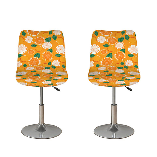 Cute Orange Fruit Pattern Print Bar Stool Covers