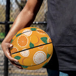 Cute Orange Fruit Pattern Print Basketball