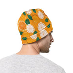 Cute Orange Fruit Pattern Print Beanie
