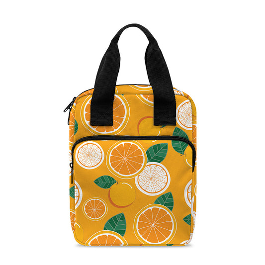 Cute Orange Fruit Pattern Print Bible Tote Bag