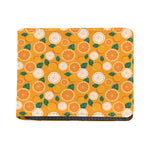 Cute Orange Fruit Pattern Print Bifold Wallet