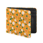 Cute Orange Fruit Pattern Print Bifold Wallet