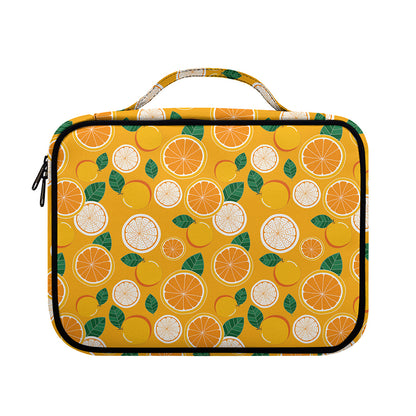 Cute Orange Fruit Pattern Print Briefcase Bible Bag