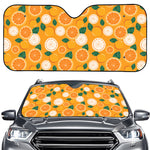 Cute Orange Fruit Pattern Print Car Windshield Sun Shade