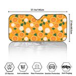 Cute Orange Fruit Pattern Print Car Windshield Sun Shade