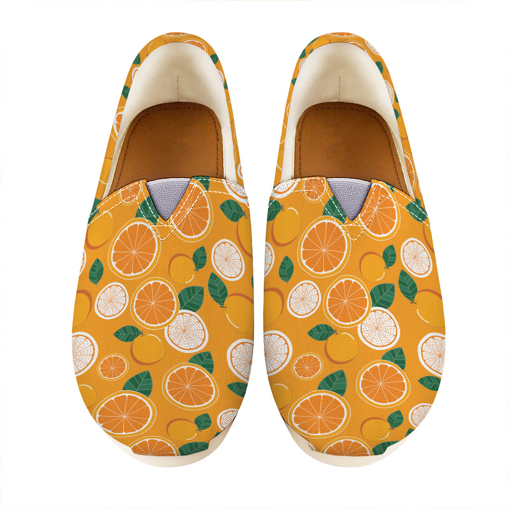 Cute Orange Fruit Pattern Print Casual Shoes