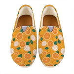 Cute Orange Fruit Pattern Print Casual Shoes