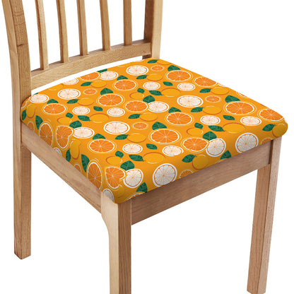 Cute Orange Fruit Pattern Print Chair Cushion Cover