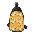 Cute Orange Fruit Pattern Print Sling Bag