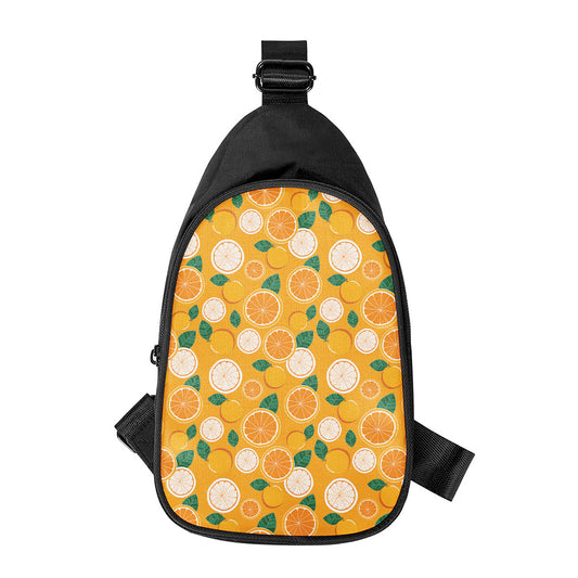 Cute Orange Fruit Pattern Print Chest Bag
