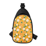 Cute Orange Fruit Pattern Print Chest Bag