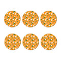 Cute Orange Fruit Pattern Print Coaster Set