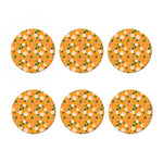 Cute Orange Fruit Pattern Print Coaster Set