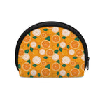 Cute Orange Fruit Pattern Print Coin Purse
