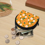Cute Orange Fruit Pattern Print Coin Purse