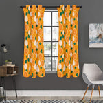 Cute Orange Fruit Pattern Print Curtain