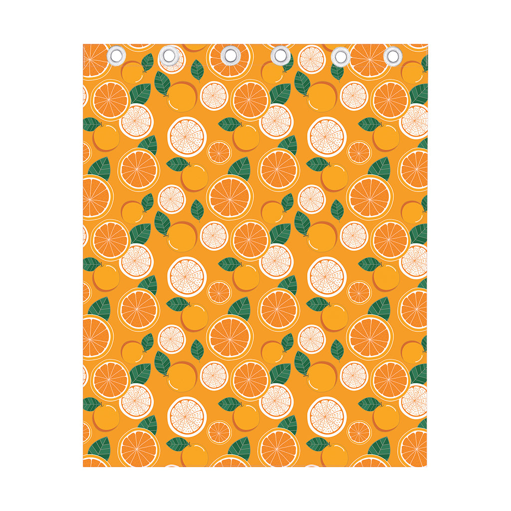 Cute Orange Fruit Pattern Print Curtain