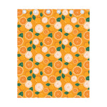 Cute Orange Fruit Pattern Print Curtain