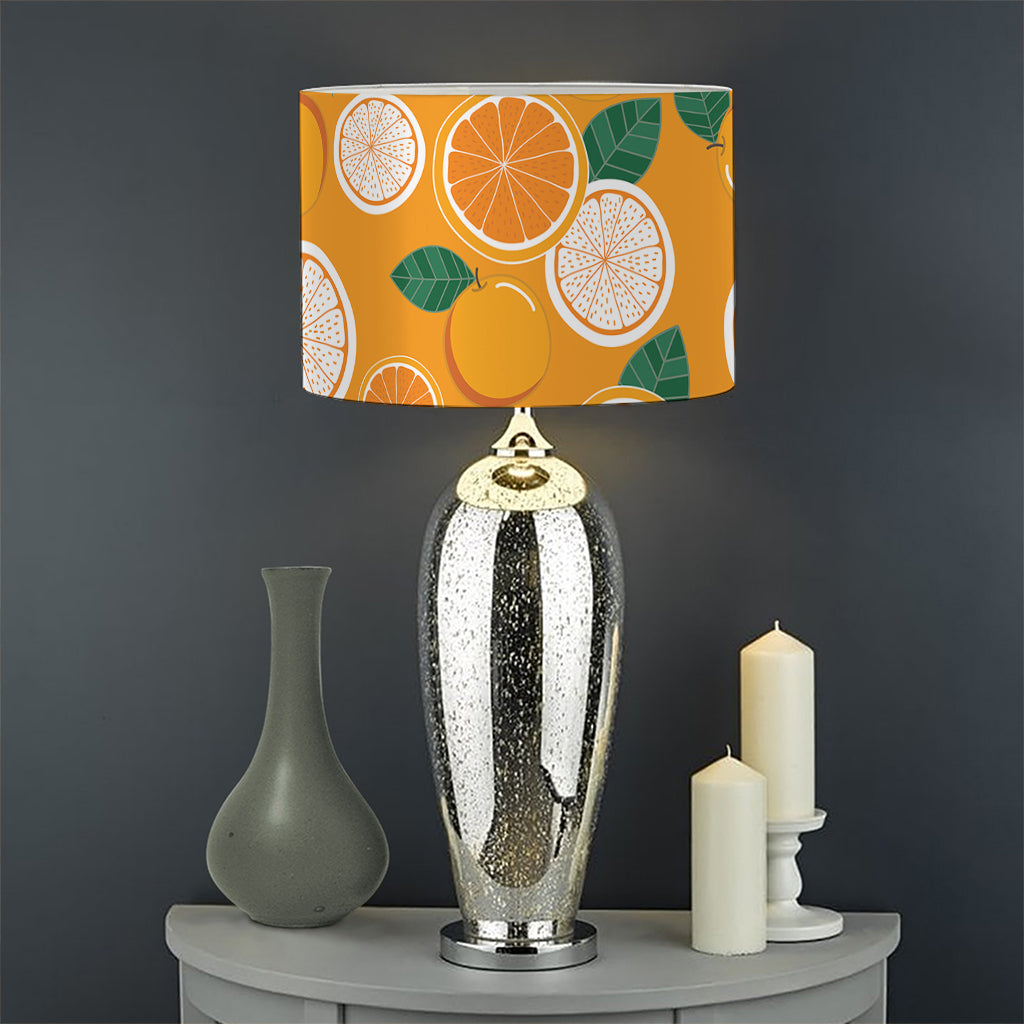 Cute Orange Fruit Pattern Print Drum Lamp Shade