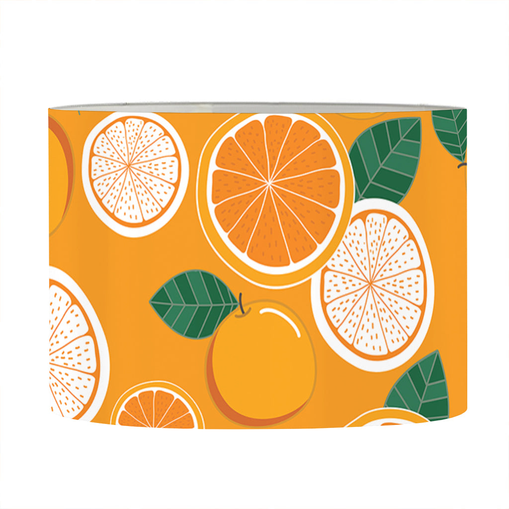 Cute Orange Fruit Pattern Print Drum Lamp Shade