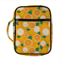 Cute Orange Fruit Pattern Print Front Pocket Bible Bag