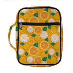 Cute Orange Fruit Pattern Print Front Pocket Bible Bag