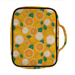 Cute Orange Fruit Pattern Print Front Pocket Bible Bag