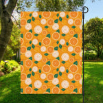 Cute Orange Fruit Pattern Print Garden Flag