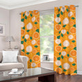 Cute Orange Fruit Pattern Print Grommet Curtains