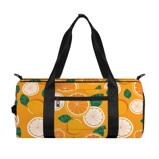 Cute Orange Fruit Pattern Print Gym Bag