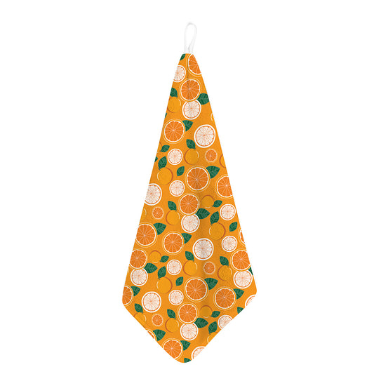 Cute Orange Fruit Pattern Print Hand Towel