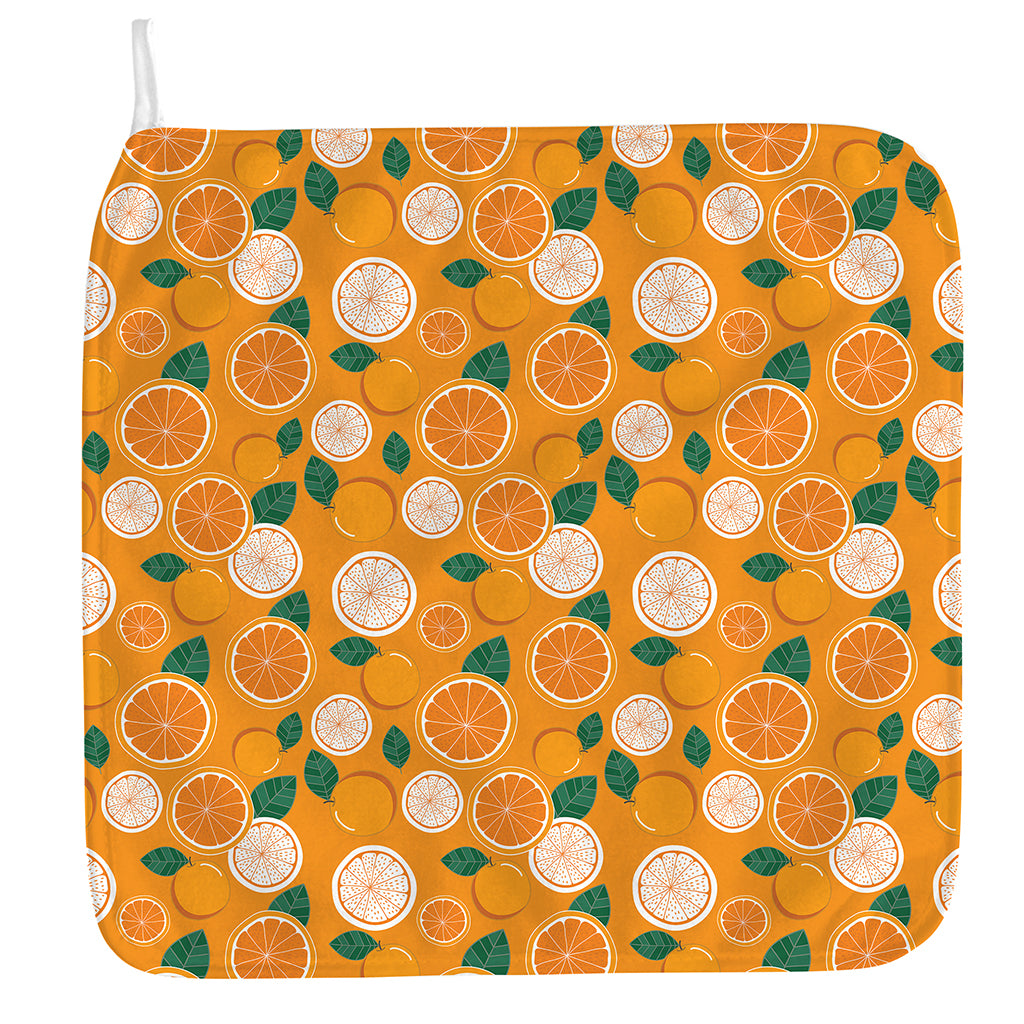 Cute Orange Fruit Pattern Print Hand Towel