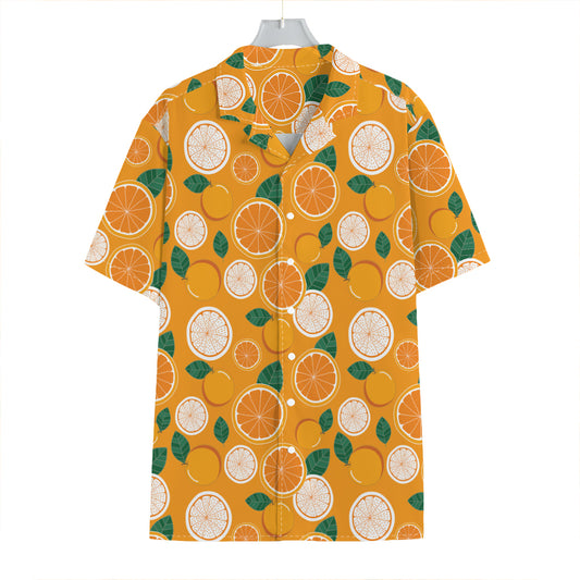 Cute Orange Fruit Pattern Print Hawaiian Shirt