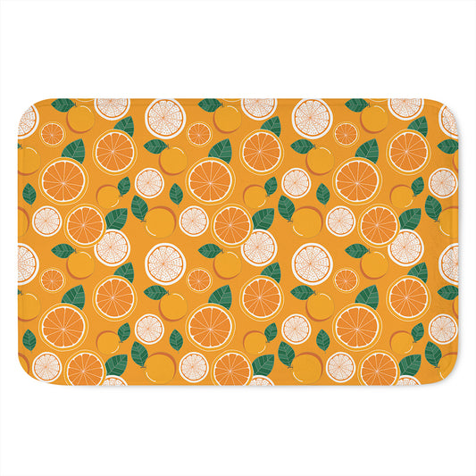 Cute Orange Fruit Pattern Print Indoor Door Mat