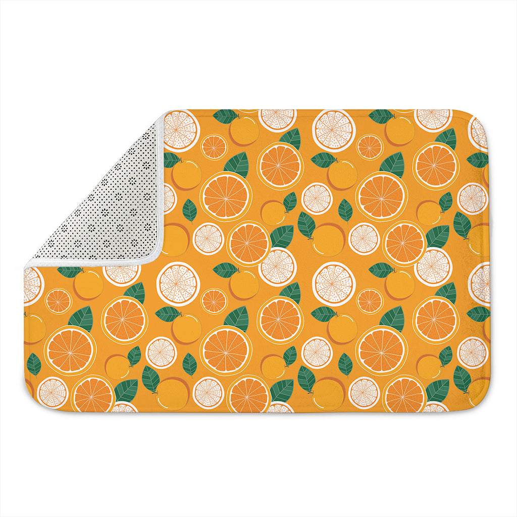 Cute Orange Fruit Pattern Print Indoor Door Mat