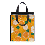 Cute Orange Fruit Pattern Print Insulated Lunch Tote