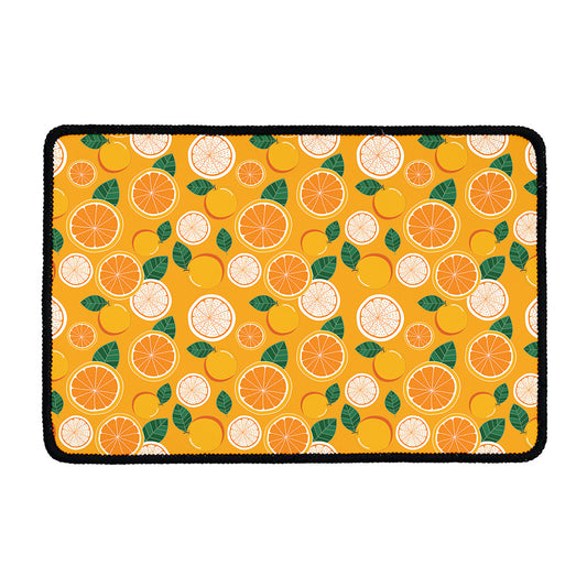 Cute Orange Fruit Pattern Print Kitchen Mat