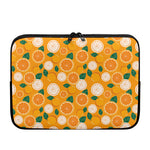 Cute Orange Fruit Pattern Print Laptop Sleeve