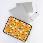 Cute Orange Fruit Pattern Print Laptop Sleeve