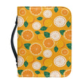 Cute Orange Fruit Pattern Print Leather Bible Cover