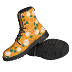 Cute Orange Fruit Pattern Print Backpack