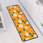 Cute Orange Fruit Pattern Print Long Kitchen Mat