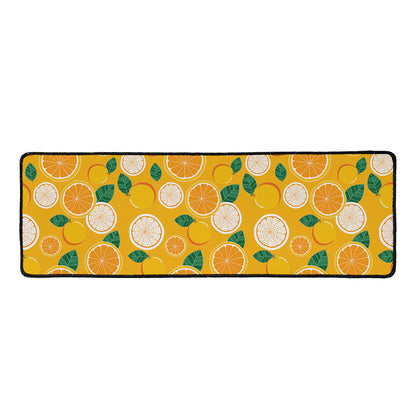 Cute Orange Fruit Pattern Print Long Kitchen Mat