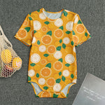 Cute Orange Fruit Pattern Print Men's Bodysuit