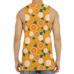 Cute Orange Fruit Pattern Print Men's Muscle Tank Top