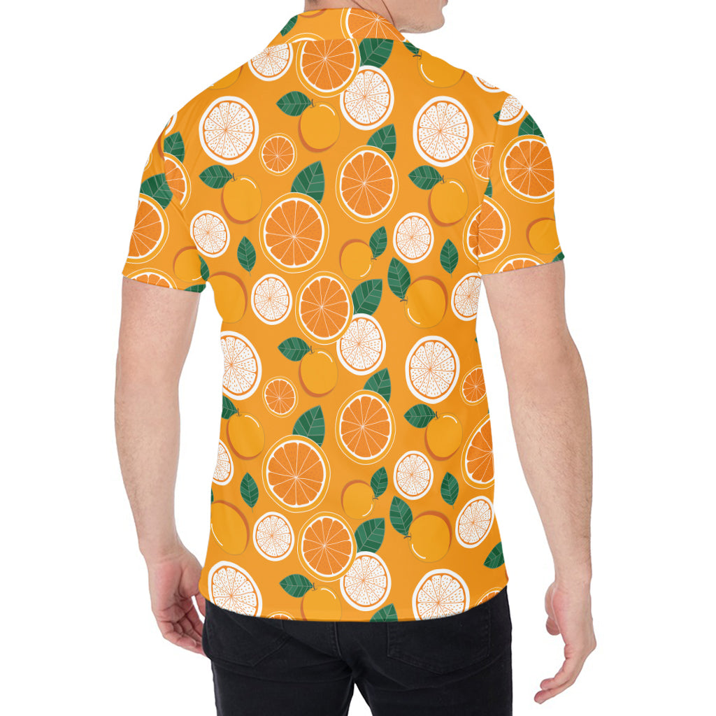 Cute Orange Fruit Pattern Print Men's Shirt