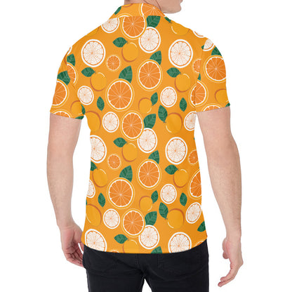 Cute Orange Fruit Pattern Print Men's Shirt
