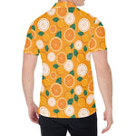Cute Orange Fruit Pattern Print Men's Shirt